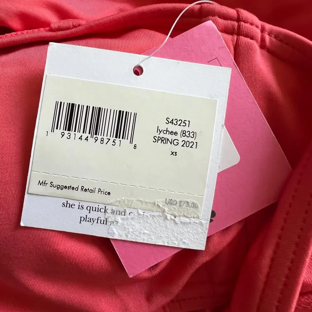 Kate Spade New York Lychee Bikini Bandeau Swim Top, XS